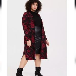 Torrid Size 3 Floral Cardigan
